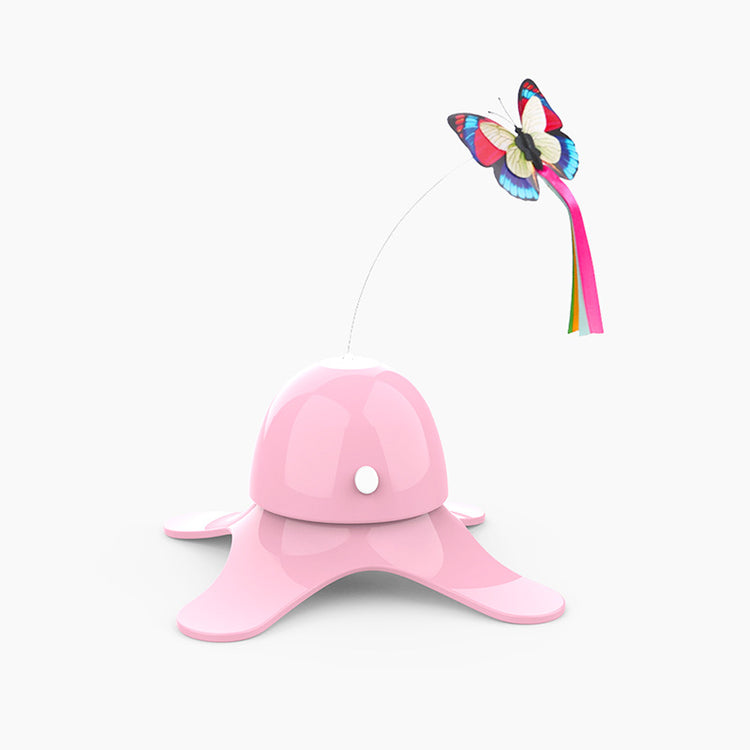 Electric Cat Rotating Toy Funny Interactive Chase Teaser Training Butterfly Pet