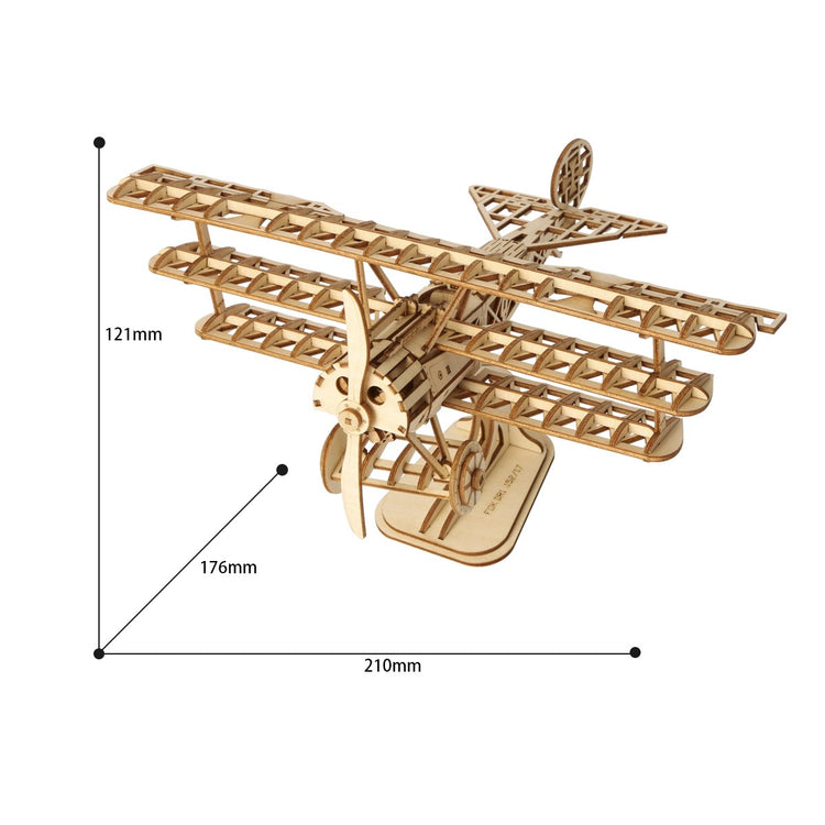 Bi-Plane TG301 DIY Wooden Toys 3D Puzzle
