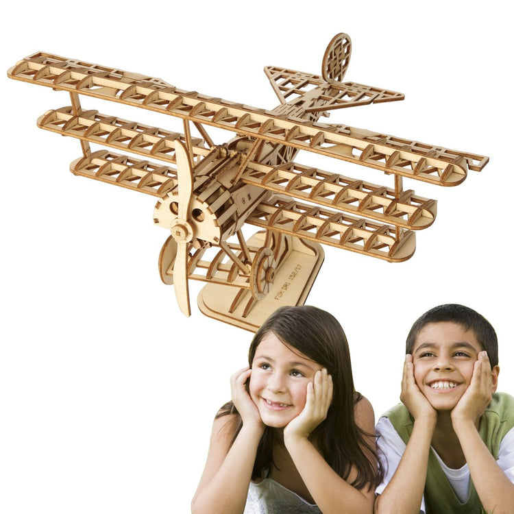 Bi-Plane TG301 DIY Wooden Toys 3D Puzzle