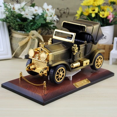 Classic walkable vintage car music box retro car model