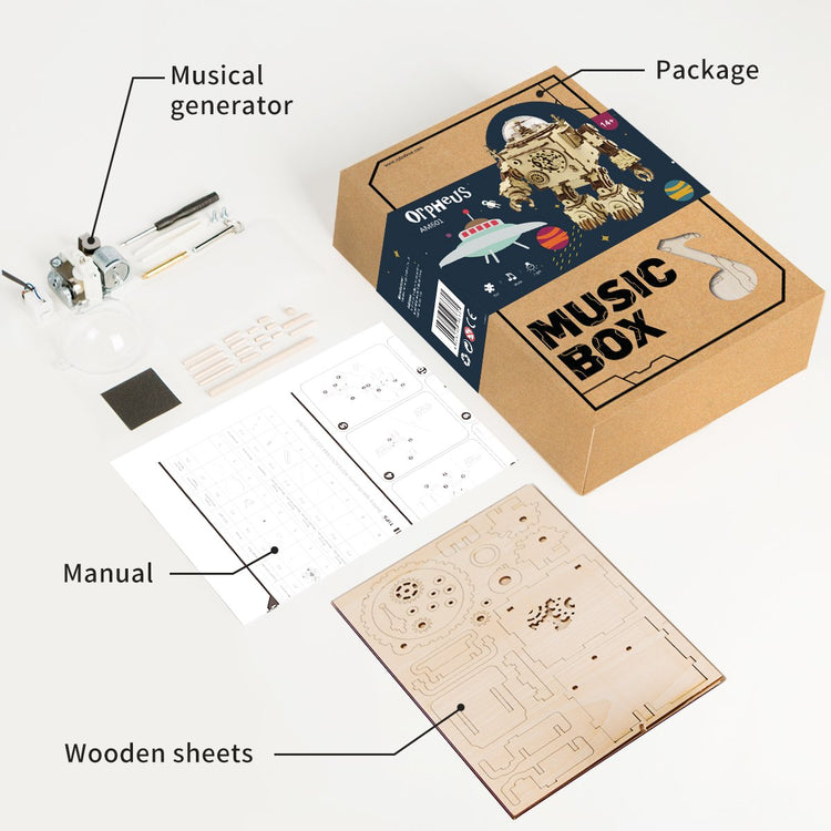 AM601 - Orpheus - Robotime DIY Steampunk Music Box