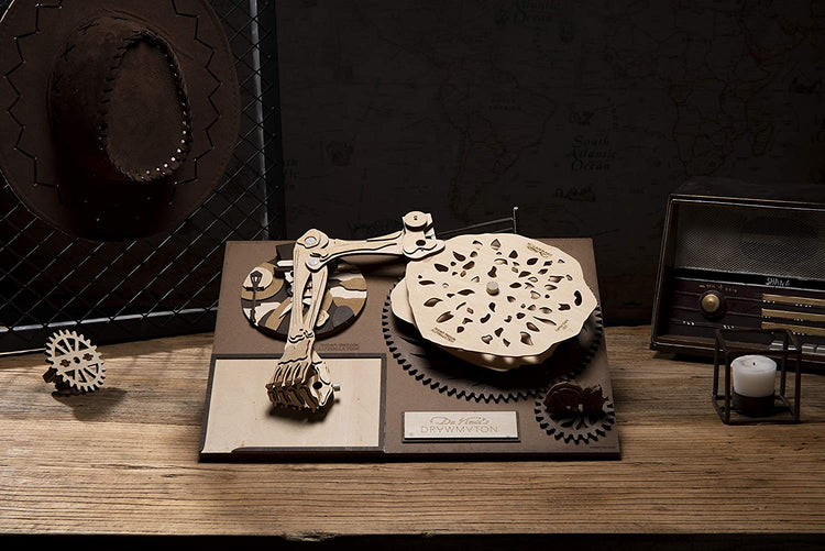 SD001 Da Vinci's Drawmaton - The Gambler - Mechanical Wooden Model Kit | Robotime Rokr