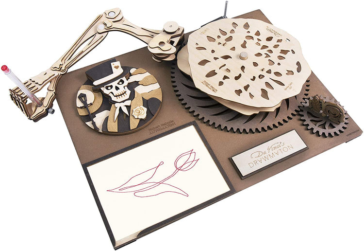 SD001 Da Vinci's Drawmaton - The Gambler - Mechanical Wooden Model Kit | Robotime Rokr