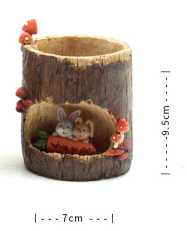 Mini Rabbit + Hedgehog Pen Holder / Succulent Pots