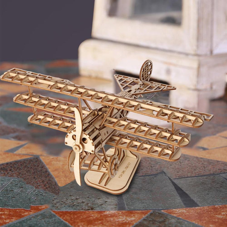 Bi-Plane TG301 DIY Wooden Toys 3D Puzzle