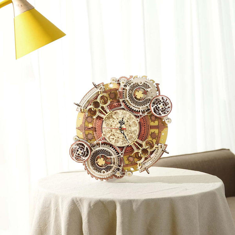 ROKR Zodiac Wall DIY Clock Time Engine LC601-3D Wooden Puzzle
