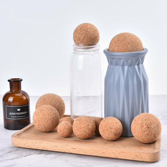Yoga Massage Ball Wine Cork Balls 60 mm Premium Natural Round Wooden Wine Cork Ball Yoga