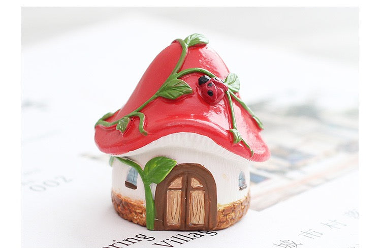 Cute Office & Car Mini Decoration Mushroom house + Pine Cone House + Pumpkin house: