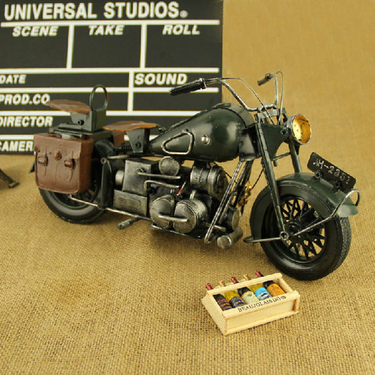 Iron Retro Harley motorcycle model ornaments home soft decoration window display furnishings photography