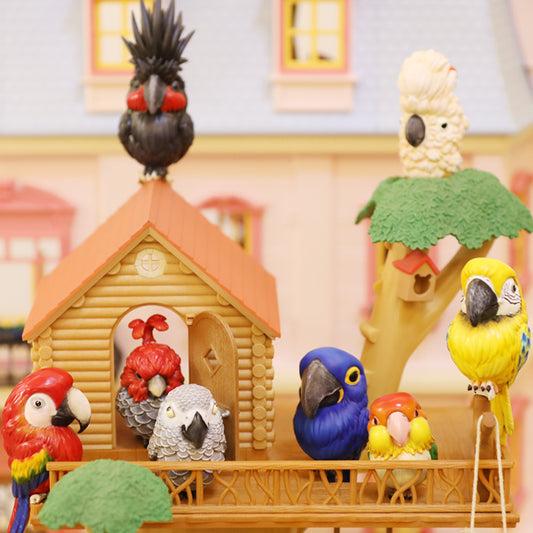 Garage Kits and birds parrot model Parrot Animal Toys Figurines Home Decorate Preschool Educational