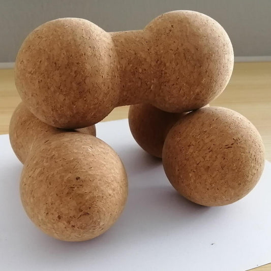 ECO Friendly Cork Yoga Ball / Roller Organic Yoga Exercise Extra Thickness