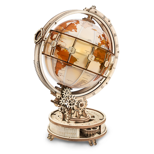 ROKR Luminous Globe ST003 3D Wooden Model - Chinese Version with English PDF instruction